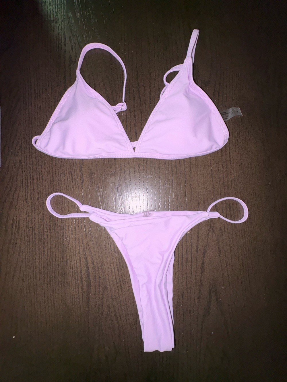 Purple SHEIN Triangle Bikini Set